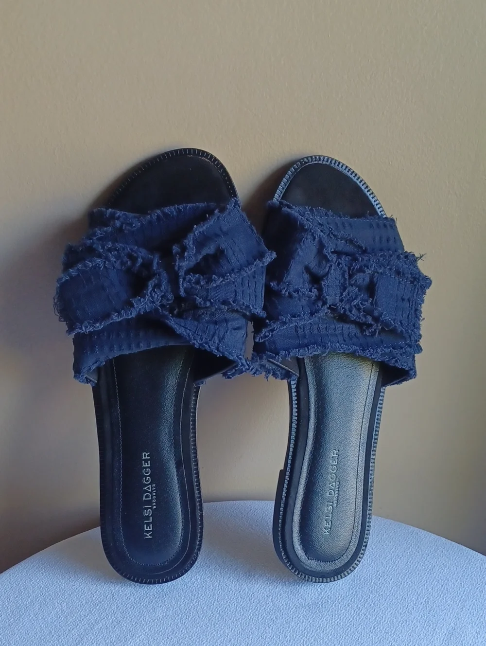 KELSI DAGGER brooklyn Sandals In Denim Blue Sz10
